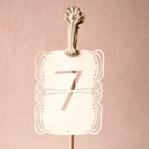 Antique white BHLDN pedestal clip,  14 available!